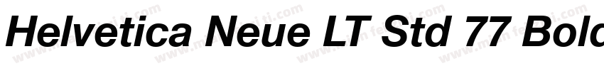 Helvetica Neue LT Std 77 Bold Conde字体转换